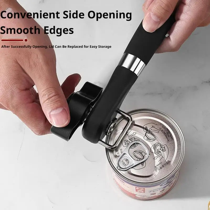 Plastic Hand-actuated Can Opener Safety Kitchen Tools Easy Grip Side Cut Manual Opener for Cans' Lid Kitchen Gadgets
