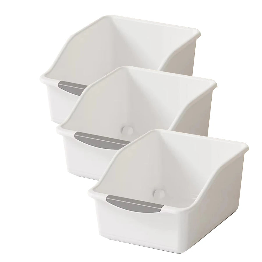 2/3pcs Plastic Under Sink Organizer with Wheels, Bottle Organization Bins Kitchen Cabinet Organizers Plastic Basket for Under