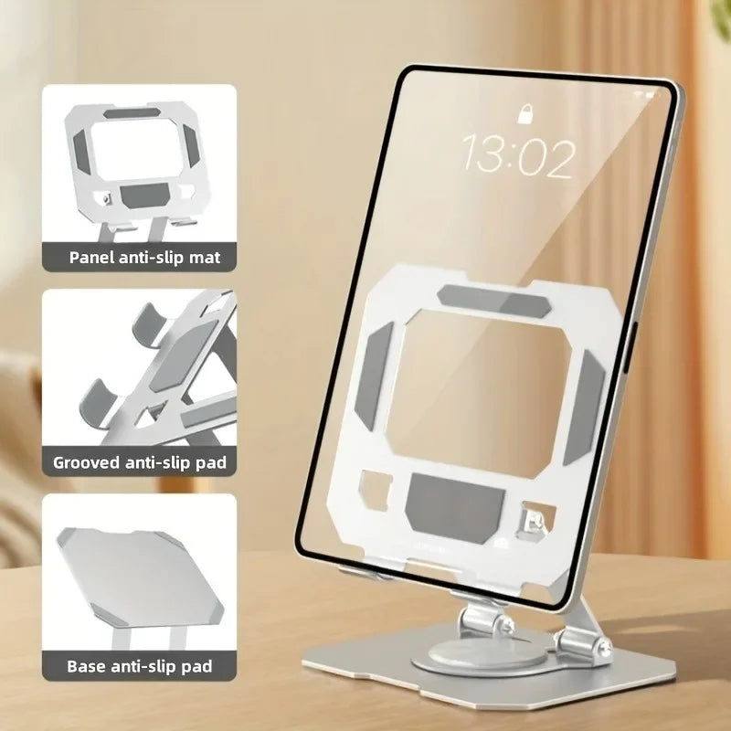 Adjustable Foldable 360° Rotatable Tablet Stand Compatible with 4.7-12 Inch iPad Pro/Air/Mini Laptop - Desktop Holder Stand