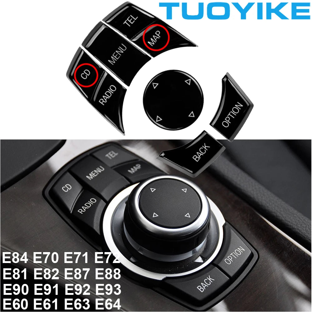 Car Interior Console CIC i-Drive Multimedia Control Button For BMW 1 3 5-Series X1 E84 X5 X6 E70 E71 E81 E82 E90 E91 E92 E60 E61