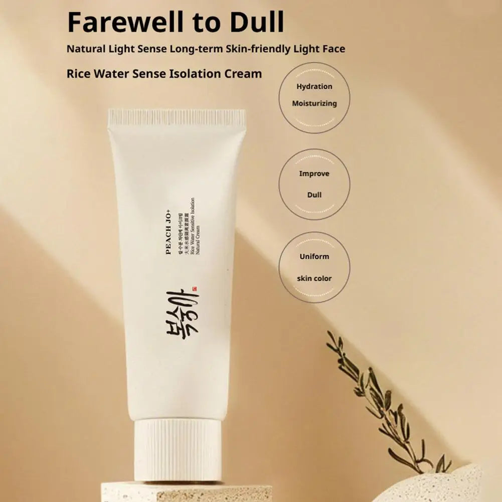 Rice Watery Tone Up Cream 50g SPF50+ Hydrating Primer Even Skin Tone BB Cream Refreshing Smooth Daily Base for Dull Skin Care
