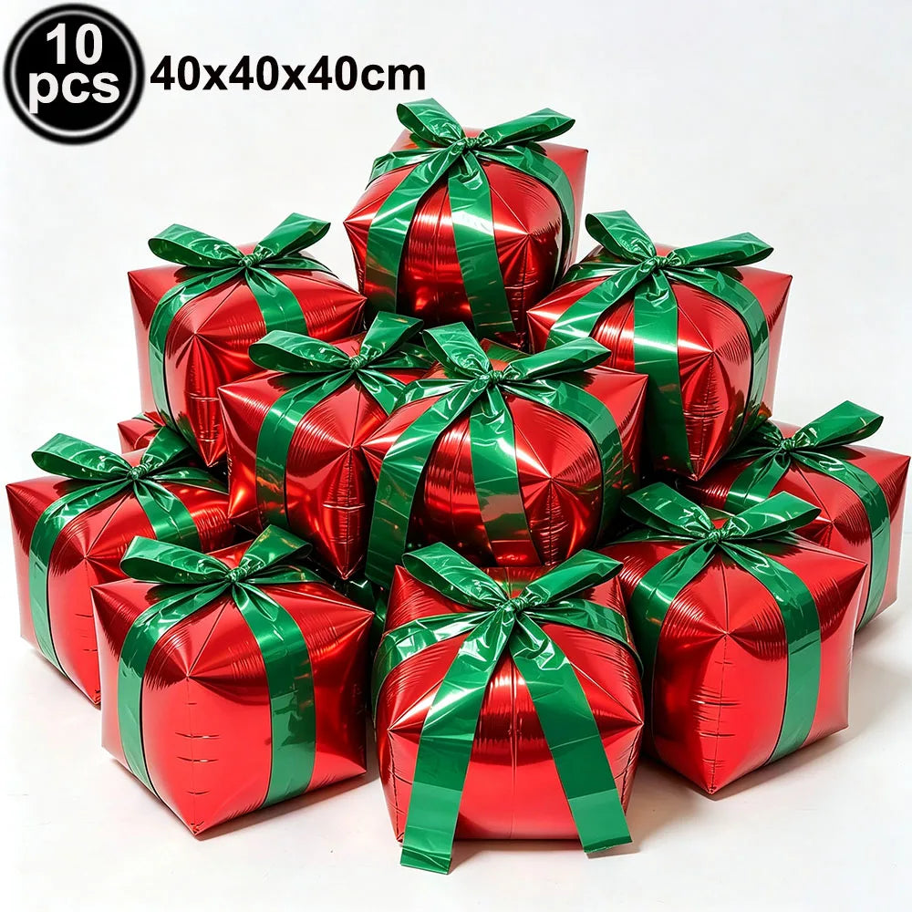 Standing Christmas Santa Claus Foil Balloon Christmas Tree Street Light Balloons Christmas Home Indoor Party Decorations New Yea