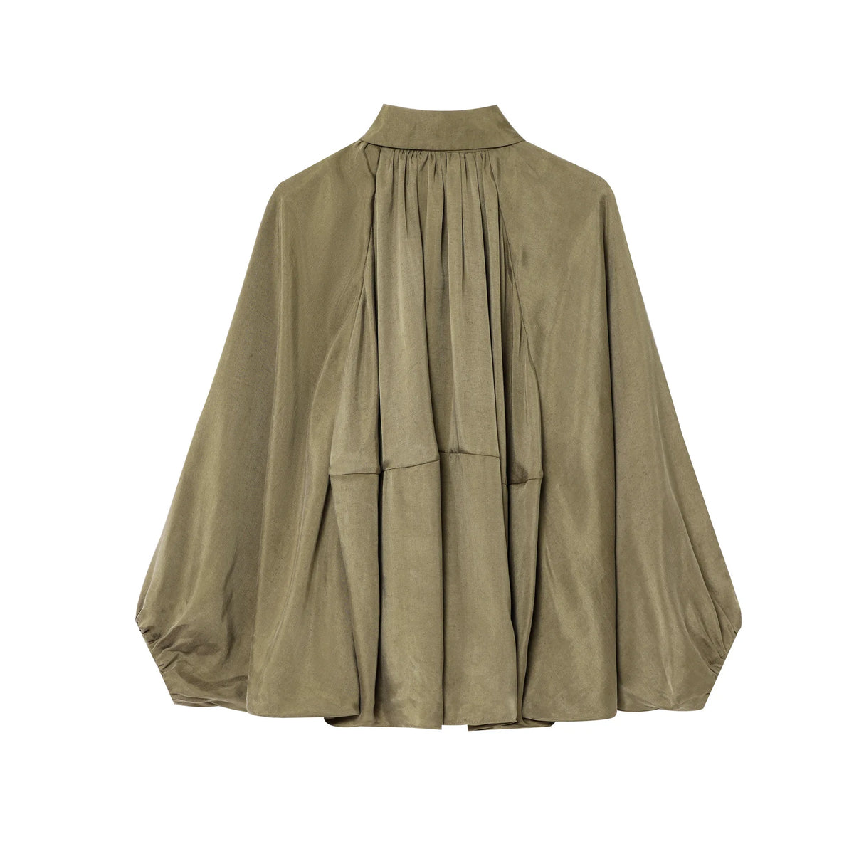 CHNMR Elegant Ruched Satin Jackets for Women Spring Fall Casual Zipper Jacket Long Sleeved Coats Female Chic Outerwears