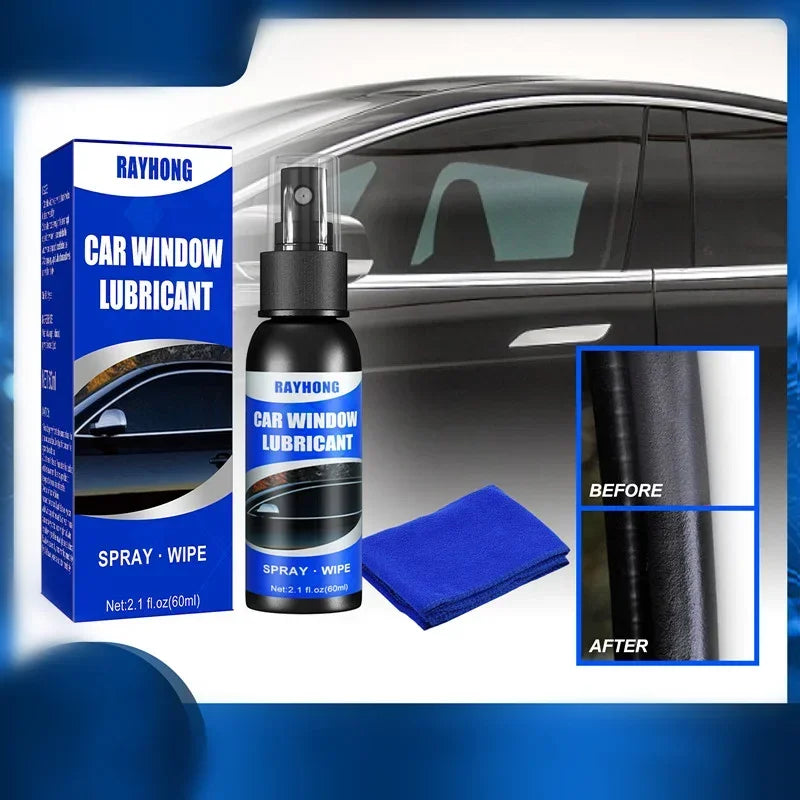 60ml Car Window Lubricant Lift Glass Sunroof Track Car Doors Sealing Strip Rubber Eliminating Abnormal Noises Lubrication Spray