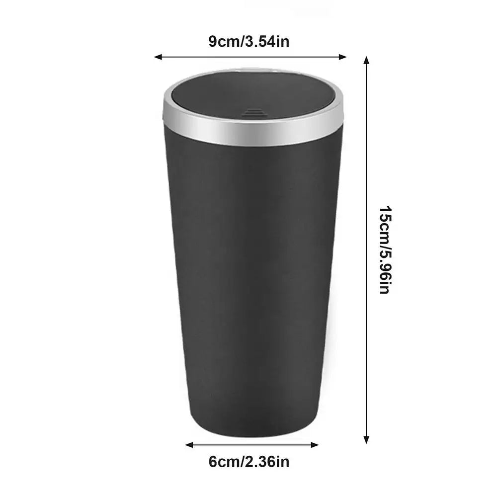 Car Trash Can Cup Holder Bin Leakproof Odor Blocking Waterproof GarbageOrganizer
