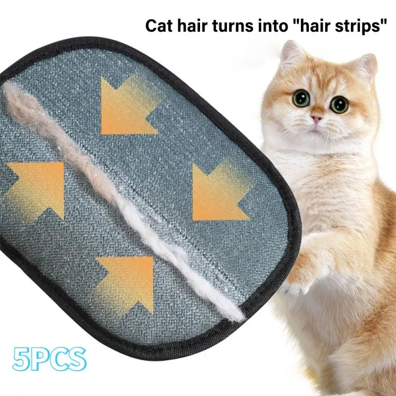 New Pet Hair Removal Tool Reusable Static Removal Gloves, Double-Sided Grooming Gloves for Pets Removes Pet Fur Hair for Carpets