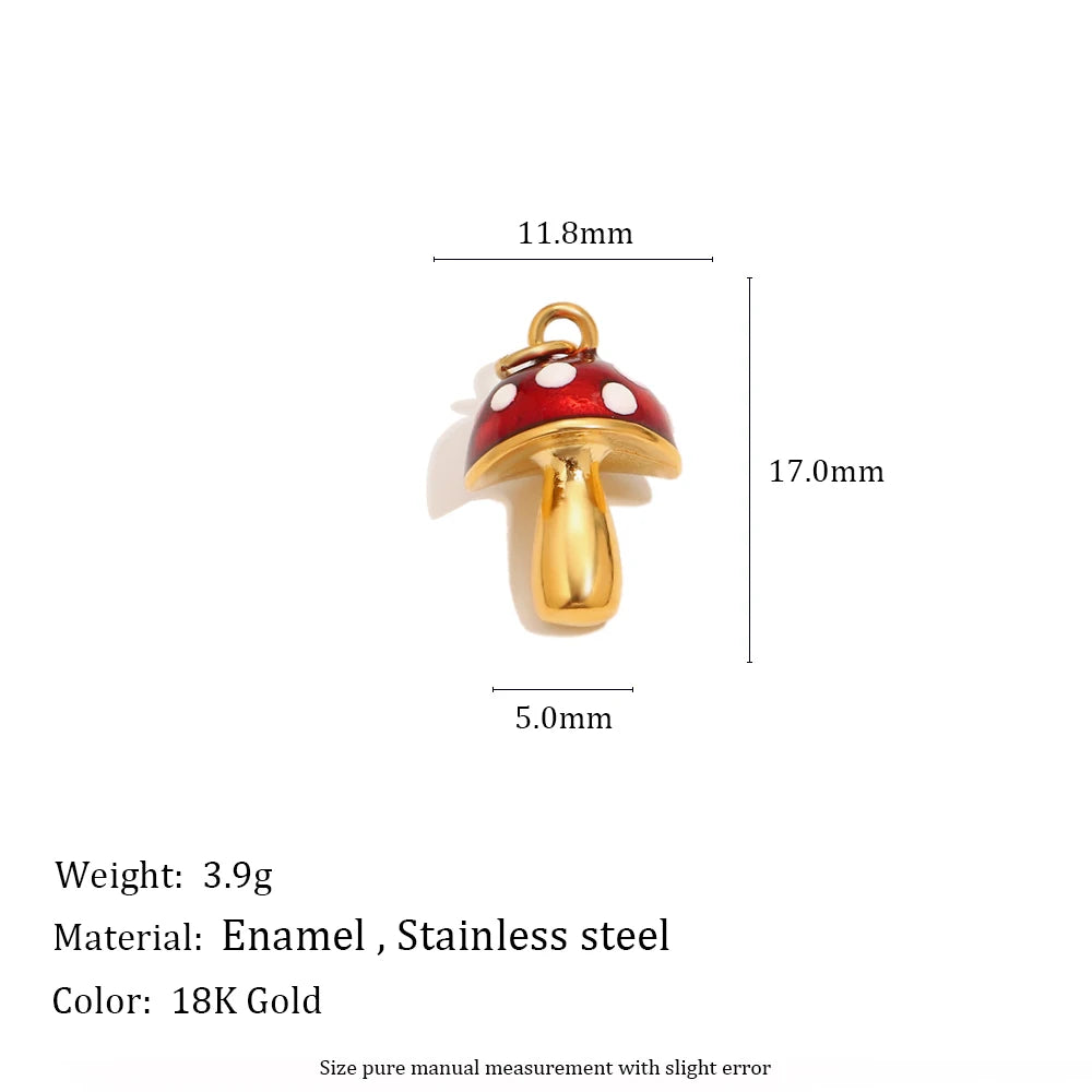 E.B.belle Summer Food Ice Cream Cake French Fries 18K Gold Plated Pendant Charms For Jewelry Making DIY Jewelry Accessories