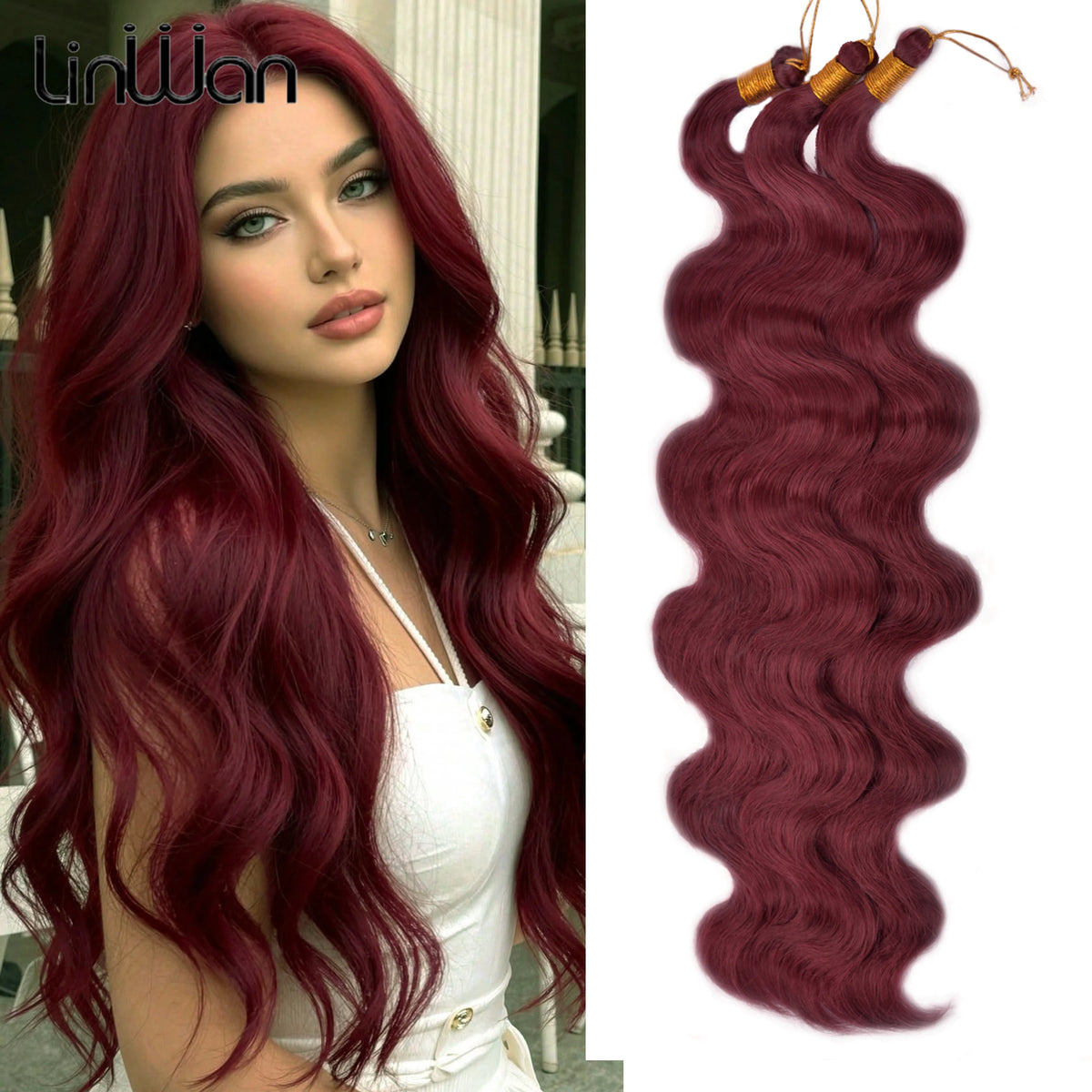 Deep Wavy Twist Crochet Hair Boho Braid Hair Synthetic Curly Hair Crochet Braids High Temperature Fiber Braiding Hair Extensions