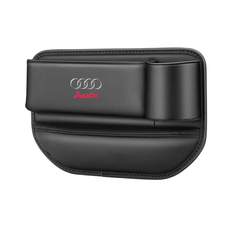 For Audi A3 A4 A5 A6 A7 A8 Q3 Q5 Q7 Q8 RS4 RS5 S3 S4 S5 TT Car Seat Crevice Storage Box Seat Gap Slot With Cup Holder Organizer