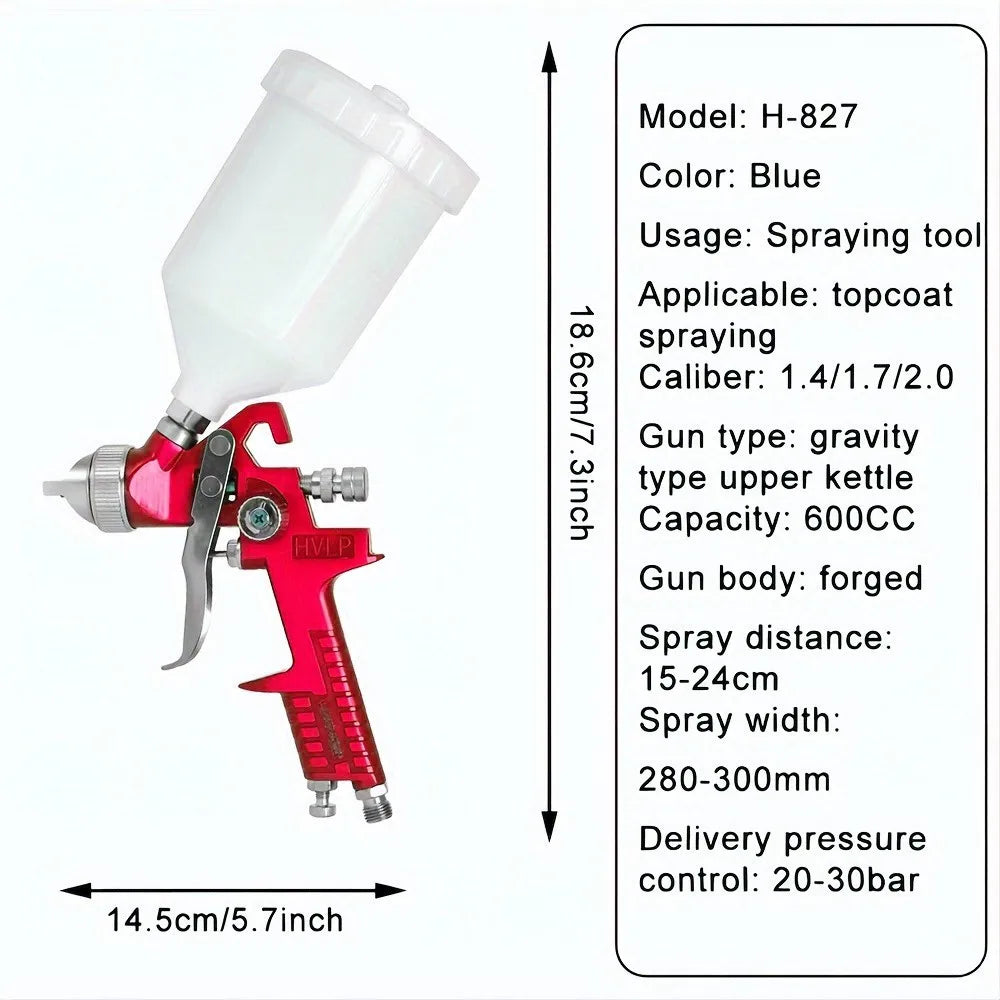 1.4mm 1.7mm 2.0mm Professional HVLP Spray Gun Home Automatic Paint Spray Gun Tool