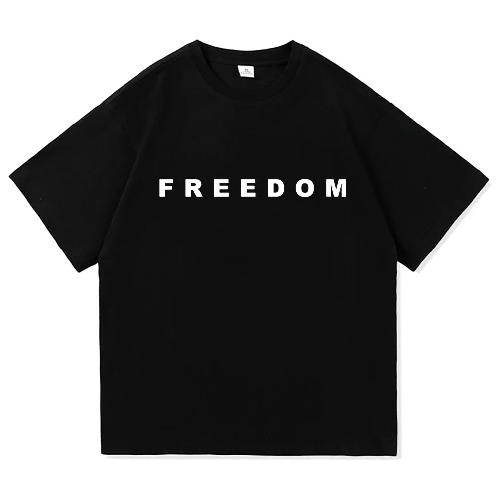 Freedom Charlie Kirk T-shirt Cotton Loose Casual Female/Male Tshirts Unisex Streetwear America American Fashion Women T Shirts