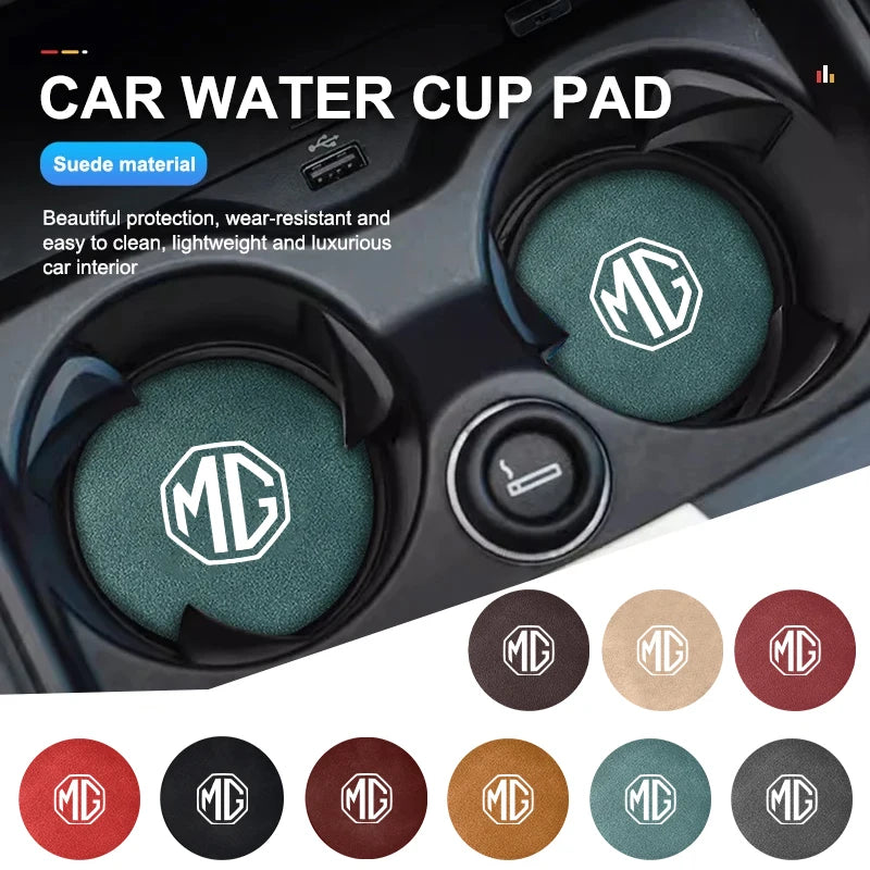2PCS Car Coaster Cup Holder Anti-slip Accessories For MG Morris Garages 6 3 5 7 TF ZR ZS HS GS GT Hector RX5 RX8 350 550 Gundam