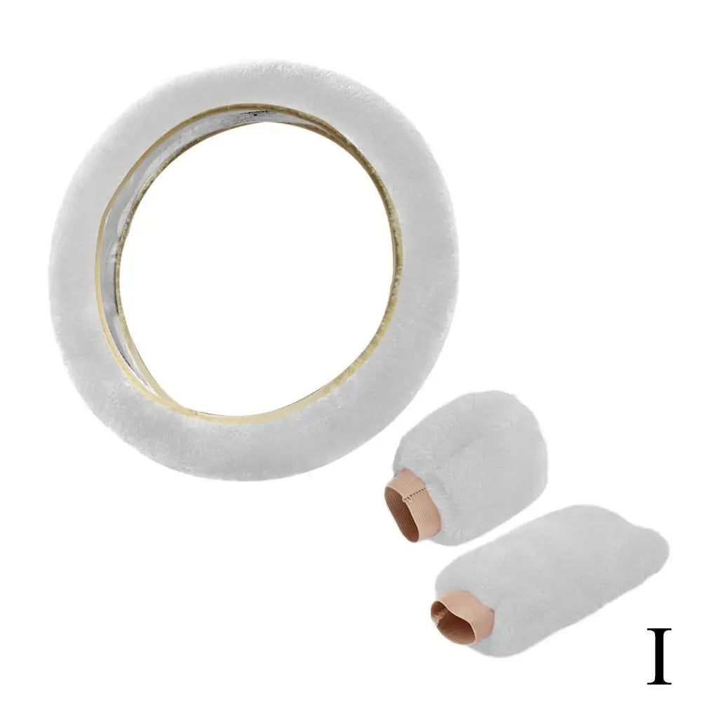 Super Soft Plush Car Steering Wheel Cover Universal Steering-Wheel On Auto The Faux 37/38cm Handlebar Fur Warm K4I7