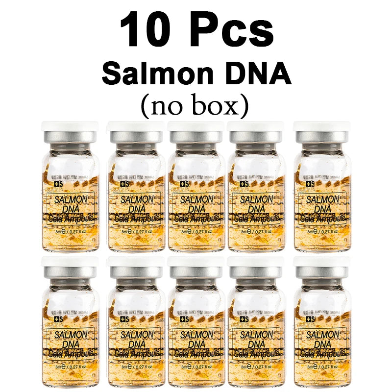 Korea 8ml Salmon DNA Gold Skin Booster Essence BB Cream Kit Moisturizing Nourishing Whitening Face Beauty SkinCare
