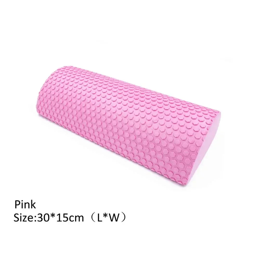 Half Round EVA Massage Foam Roller Yoga Pilates Fitness Equipment Balance Pad Yoga Blocks with Massage Floating Point 30-45cm