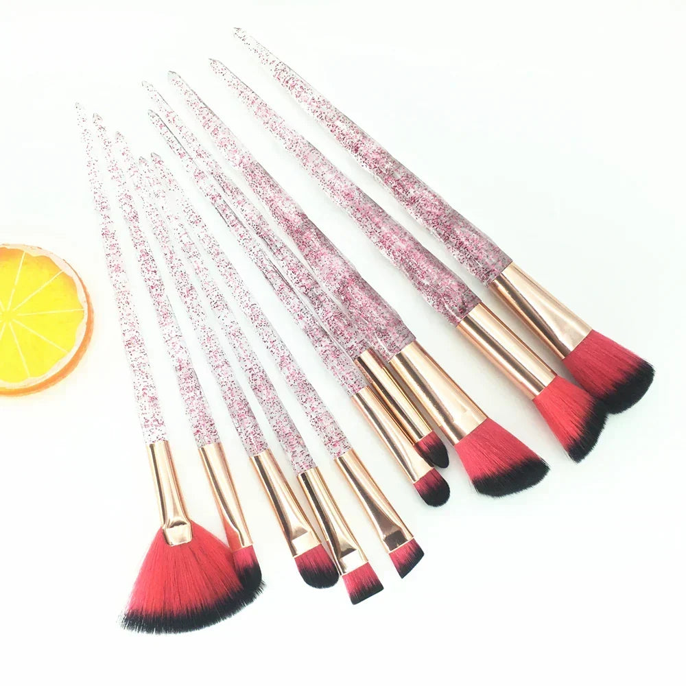 10PCS Unicorn Diamond Brush Set