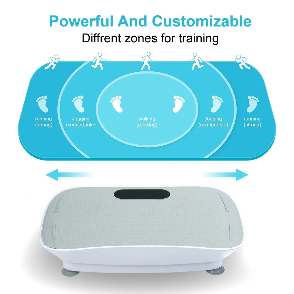 Silent Vibration Platform Crazy Fitness Massage 10-Frequency Weight Loss & Fat Burner Body Shaking Machine For Unisex Grey033,Vibration tablet fitness machine, fat burning fitness shaping machine, portable fitness equipment