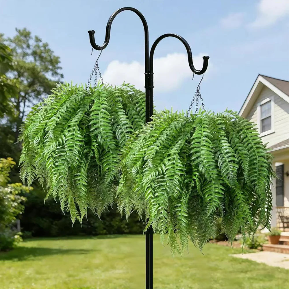 64cm Artificial Hanging Boston Plant Fake Fern Grass Leaves Wall Hanging Plants Plastic Persian  leafs For Home Garden Decor