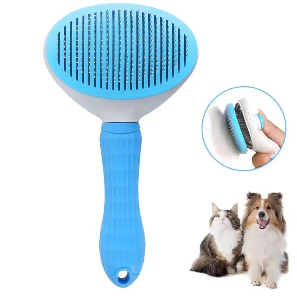 Pet Dog Brush Cat Comb Self Cleaning Pet Hair Remover Brush For Dogs Cats Grooming Tools Pets Dematting Comb Dogs Accessories