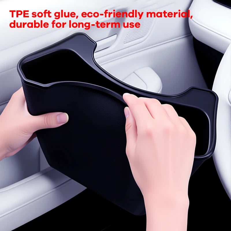 Rear Seat Storage Box for Tesla Model Y 2021 2022 2023 2024 Organizer Center Console Bins Backseat Trash Can Garbage Accessories
