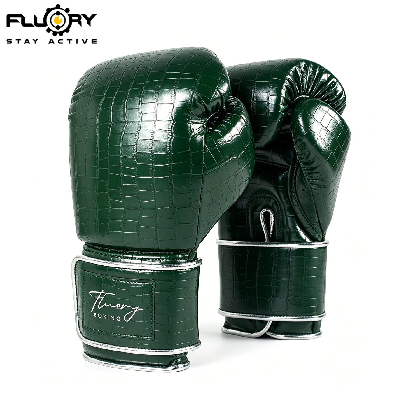 FLUORY Crocodile Patterned Boxing Gloves,8OZ 10OZ 12OZ 14OZ 16OZ High-Quality Thickened Pu Gym Boxing Training Muay Thai Gloves