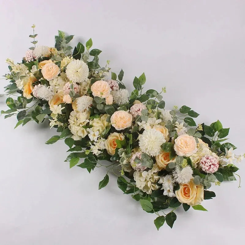 Luxury White Rose Flower Row