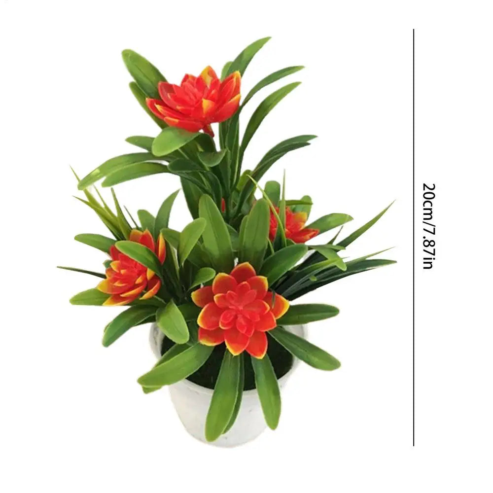 New Simulation Potted Tabletop Decoration Artificial Greenery Potted Plants Realistic Home Decor For House Tabletop Decoration