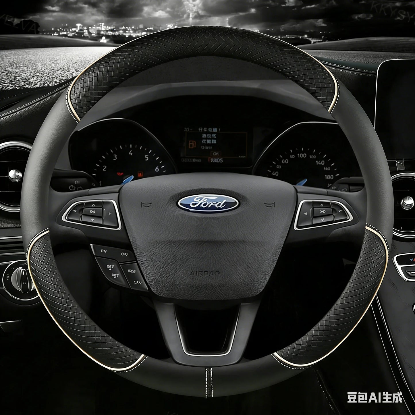 Car Steering Wheel Cover For Ford Fiesta 2000-2020 MK7 4 5 6 Leather Anti-slip Auto Accessories