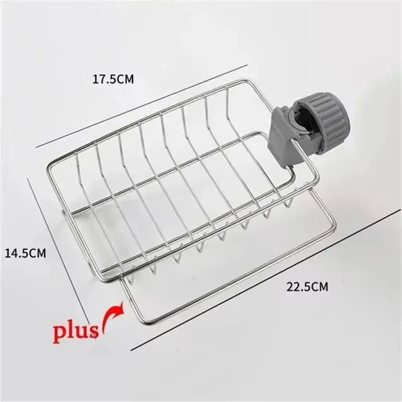 Kitchen Stainless Steel Sink Drain Rack Storage Faucet Holder Soap Drainer Towel Rack Shelf Organizer Kitchen Accessories