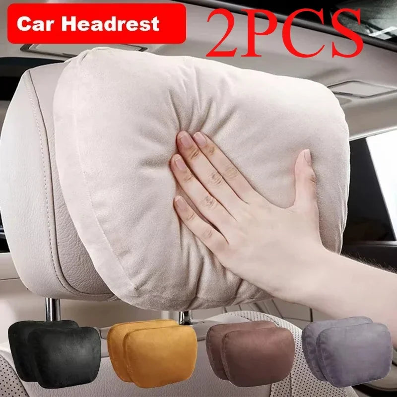 2PCS Car Headrest Neck Support Seat / Maybach Design S Class Soft Universal Adjustable Car Pillow Neck Rest Cushion High Quality