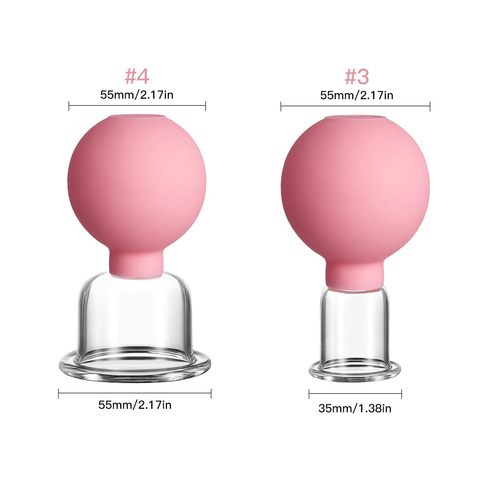 Rubber Face Massager Vacuum Cupping Face Lifting Facial Cups Anti Cellulite Cup Anti-Wrinkle Cupping Therapy Skin Care Beauty
