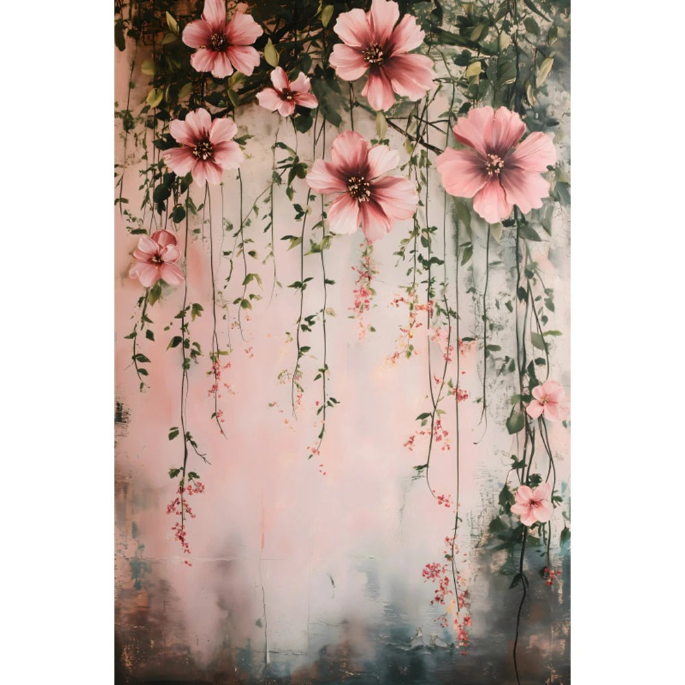 Spring Flower Wall Photography Background Abstract Floral Wedding Birthday PartyDecor Maternity Art Portrait Backdrop Photobooth
