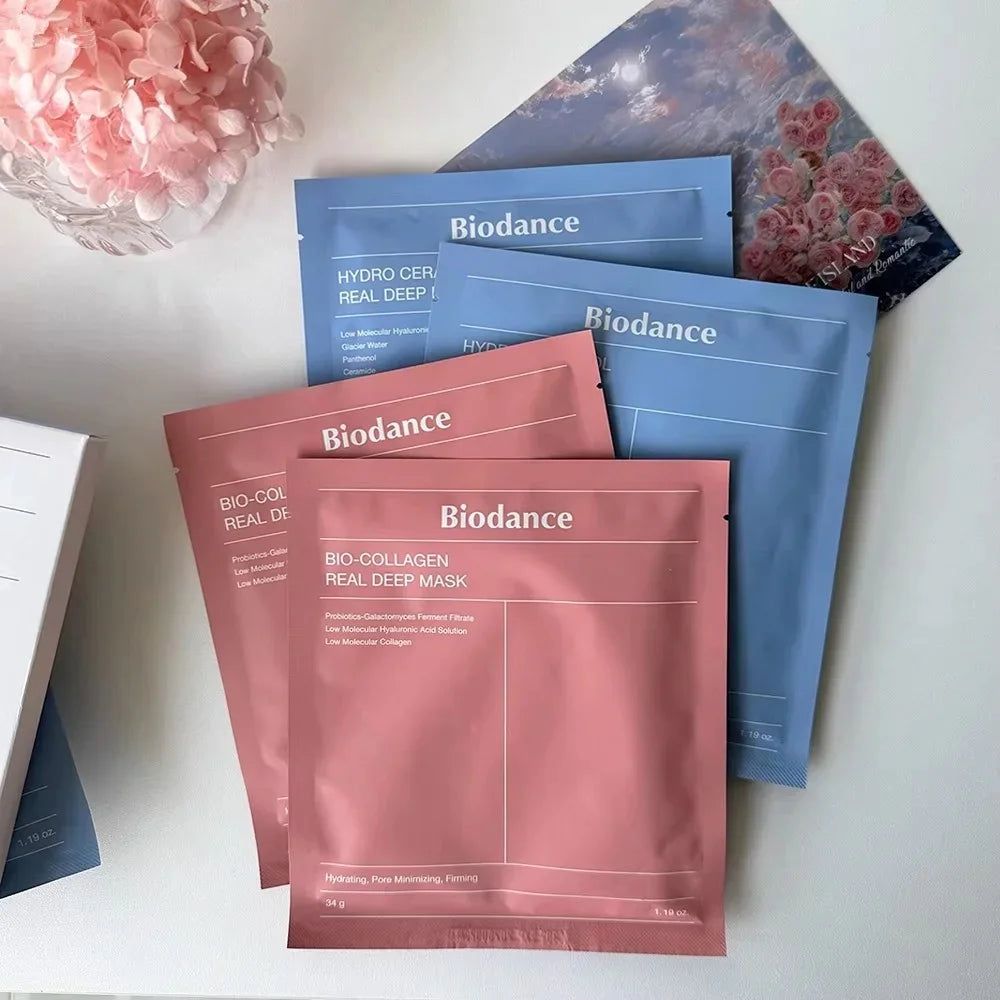 Korean Bio-Collagen Moisturizing Gel Mask Retinol Firming Enhance Skin Elasticity Shrink Pores Barrier Repair Facial Glowing