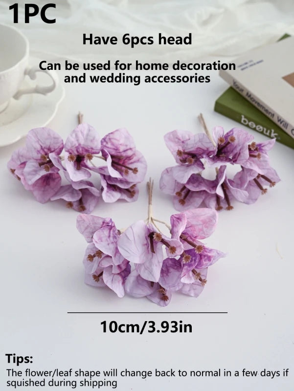 1/3 Pcs Autumn Artificial Bougainvillea Mini Bouquets Garden Christmas Tree Party Garlands Handmade Wedding DIY Decorative Gifts