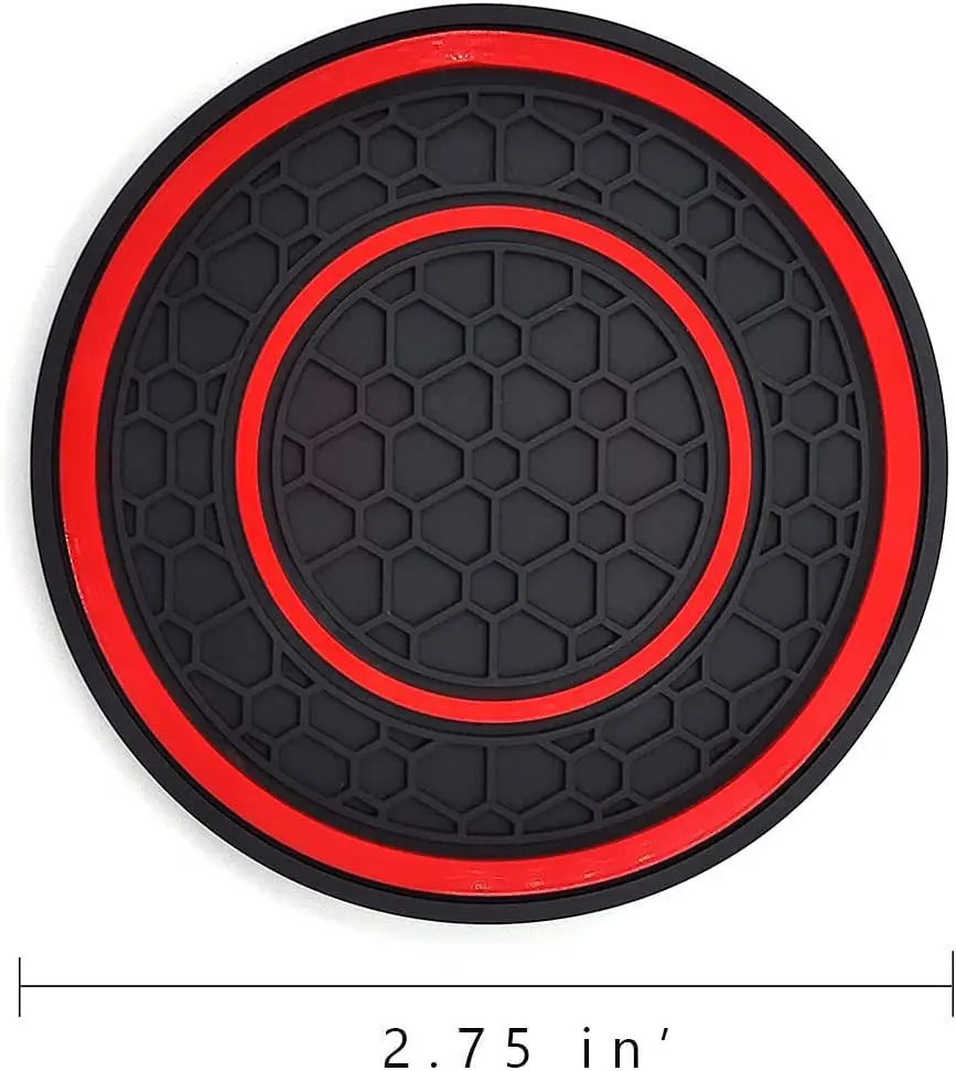 2pcs Non-slip Car Water Cup Pad For Tesla And SUV Sedan Rubber Mat For Bottle Holder Coaster Auto Interior Anti-skid Cup Holders