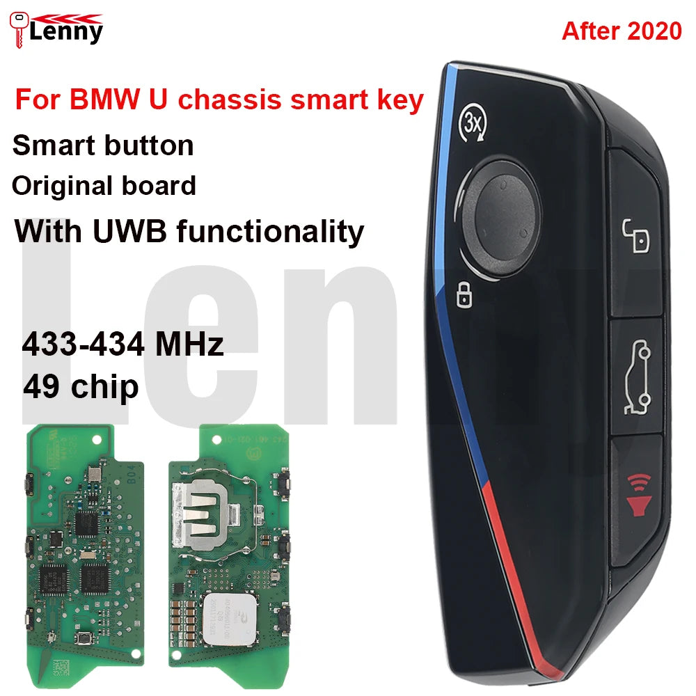Lenny 433-434MHz 49chip With UWB functionality car smart key for BMW U chassis U11/X1 U12/X2 U06/2 Active Tourer ix1 iX2 series