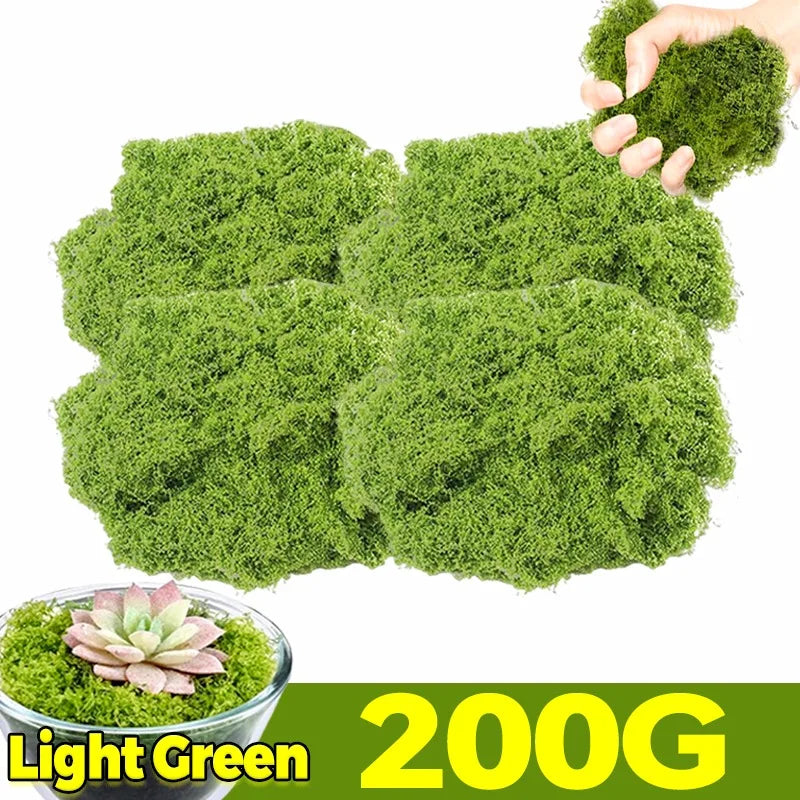Artificial Green Plants Eternal Life Moss DIY Craft Faux Preserved Plant Moss Lawn Mini Landscape Fake Grass Plant Potting Decor