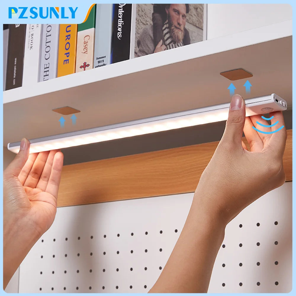 Motion Sensor Light Wireless LED Night Light USB Rechargeable Night Lamp Cabinet Wardrobe Lamp Under Backlight For Kitchen Led