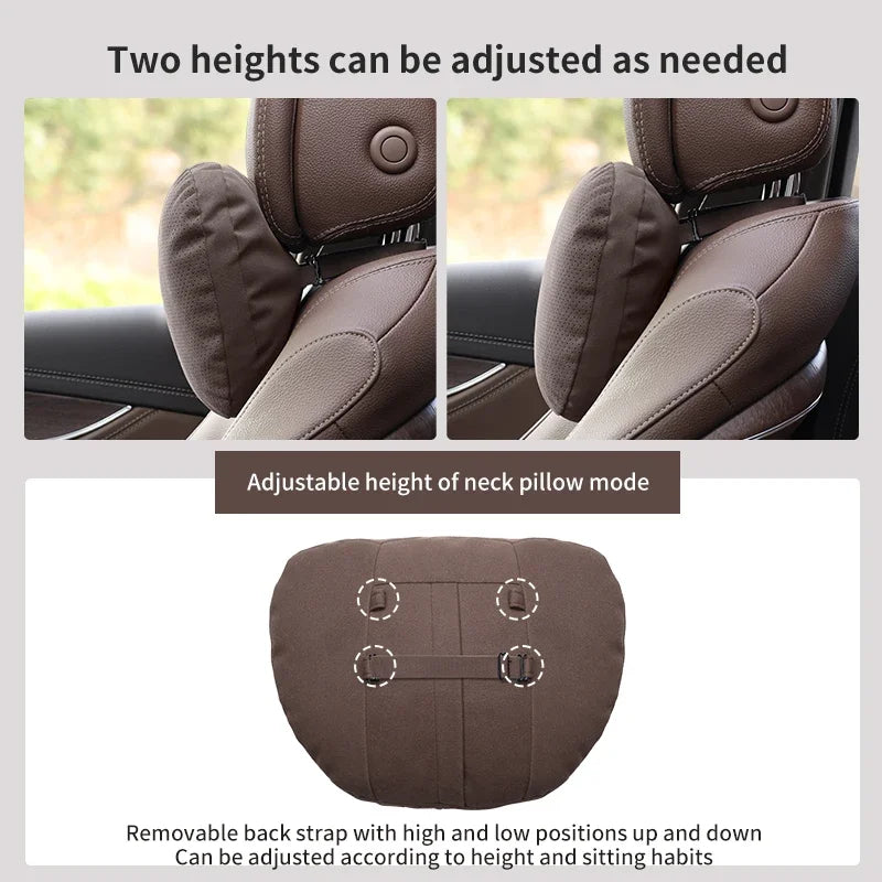 S-level Headrest Neck Pillow Car Seat Waist Pillow Super Soft Protector Neck Compatible For Tesla Audi Benz BMW Cars Interior