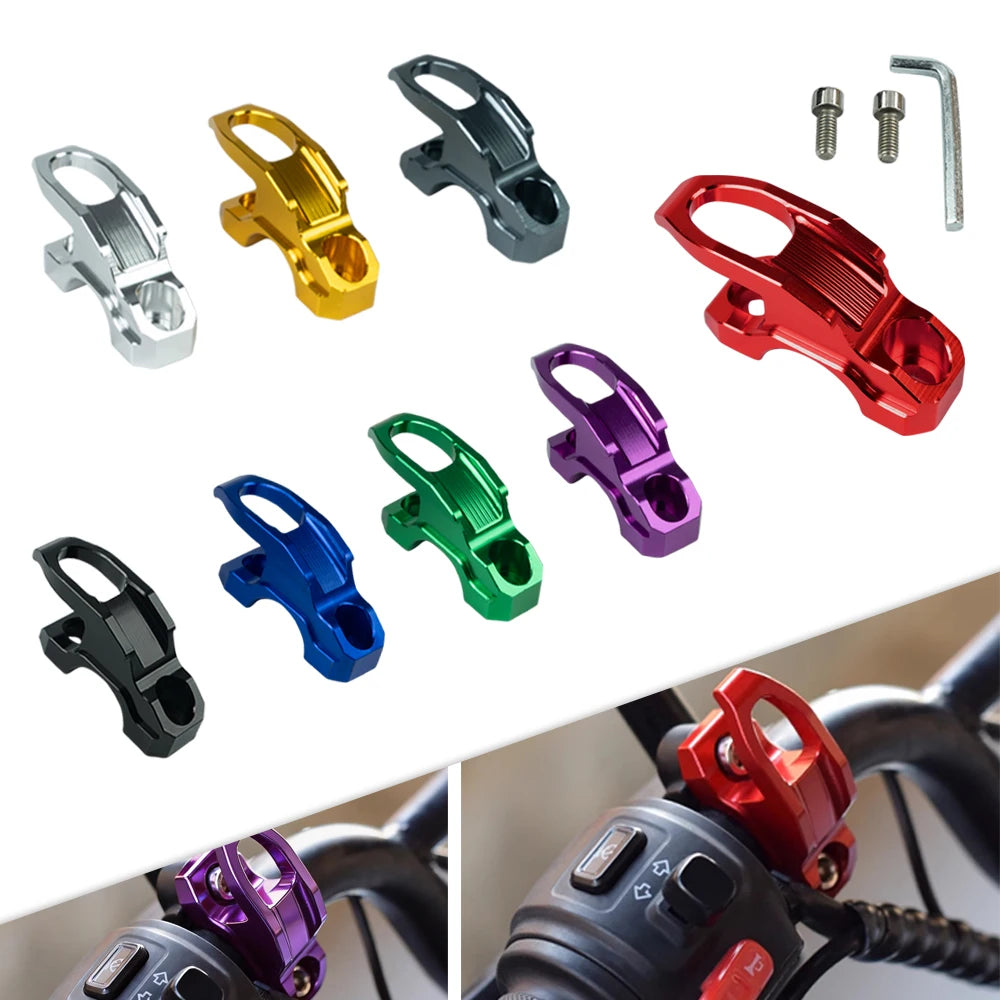 CNC Aluminum Motorcycle Handlebar Helmet Hook Hanger Bracket Universal Accessories