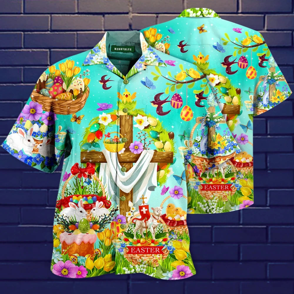 Men's Shirt Vocation Bus 3d Print Men Fashion Shirts Single-Breasted Short Sleeve Hawaiian Beach Dart Blouse Clothes