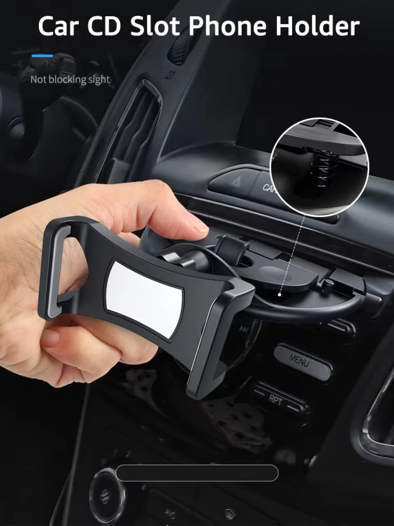 CD Slot Car Phone Holder Universal Car Mobile Phone Stand Support for iPhone 15 14 Car Phone Mount for 4.5-7.0 inch Phone