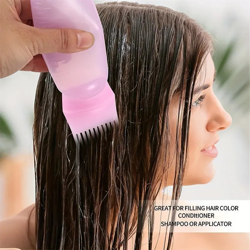Hair Dyeing Bottle Squeeze Applicator Bottle Oil Plastic Hair Dye Bottle Hair Coloring Hairdressing Styling Tool
