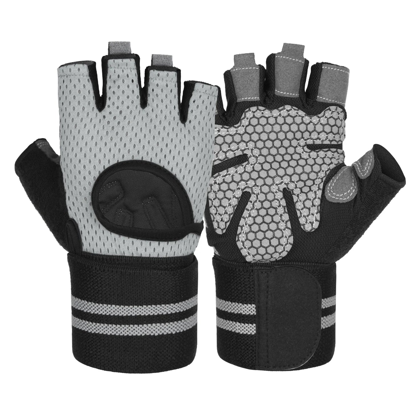 1 Pairs Weightlifting Training Gloves for Men Women Fitness Sports Body Building Gymnastics Gym Hand Wrist Palm Protector Gloves