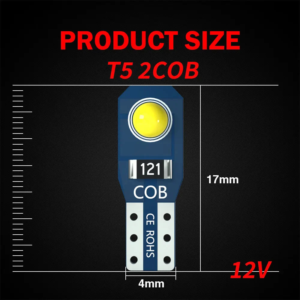 KEIN 10PCS 12V 24V T3 T4.2 T4.7 T5 B8.5D B8.4 B8.4D B8.3 B8.5 T4 509T bX8.4d W3W Led Bulb Instrument Dashboard Car Truck Light