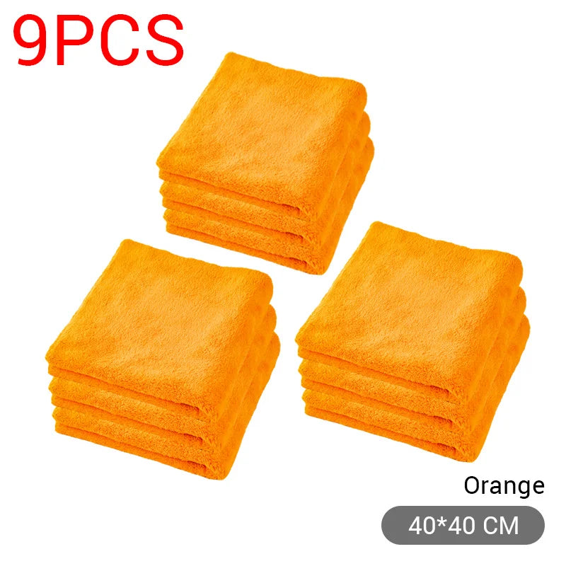40X40cm Premium Microfiber Towels Car Care Washing Thicken Towel Car Detailing Drying Cloth Cleaning Tool Auto Wash Accessories
