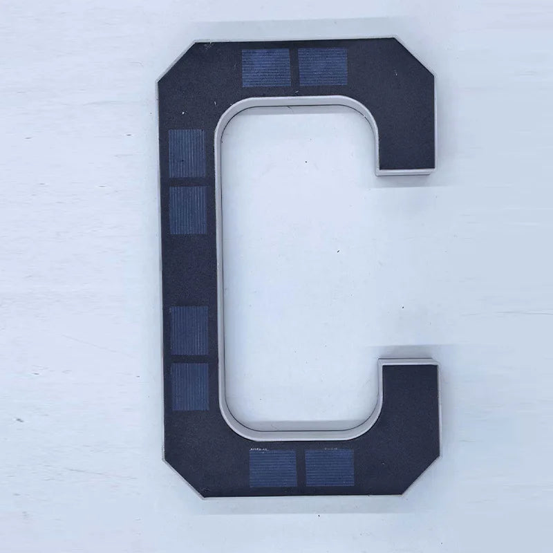 LED Solar House Number Light Waterproof Address Plate with Light Sensor for Home Entrance Yard Wall Outdoor Decoration