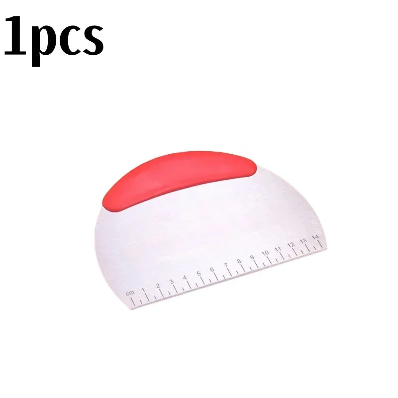 Stainless Steel Pastry Cutter Dough Scraper Pizza Chopper with Ergonomic Handle Kitchen Baking Tools for Flour Scale Dough