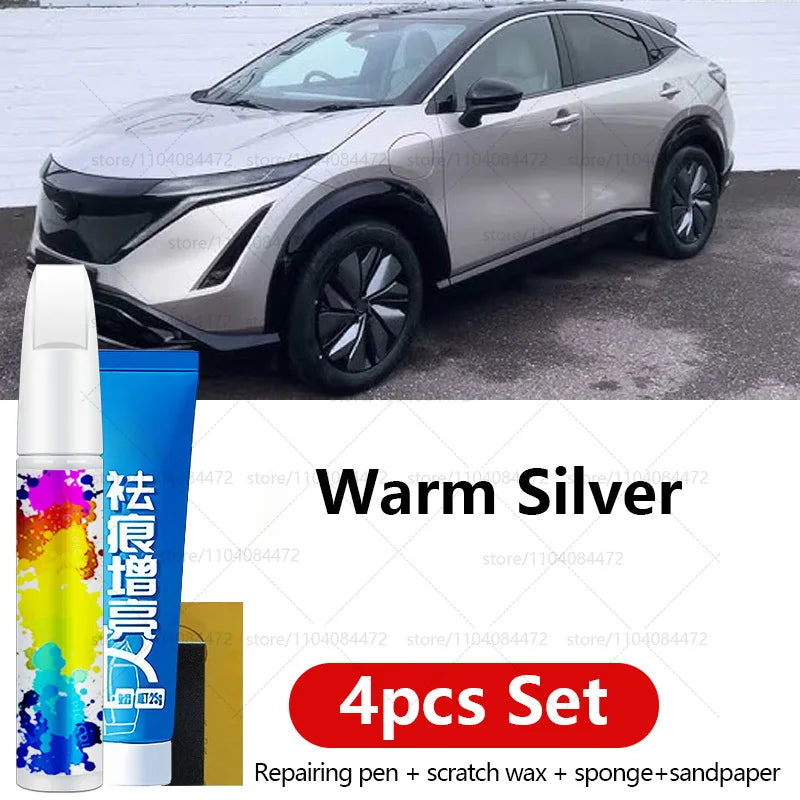 Car Paint Repair Pen For 2022-2025 Nissan Ariya Paint Scratch Repair Accessories 4PCS Green Black Red White Red Silver Gray Gold