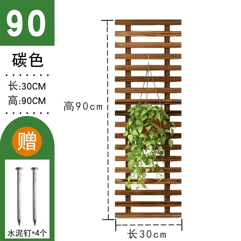 Anti-corrosion Flower Shelf Solid Wood Indoor Hanging Wall Balcony Decoration Layout Living Room Potted Plant shelevs Furniture